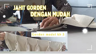 DIY - Tutorial Jahit Gorden Sendiri | Menjahit Gorden Rempel (Kembang 3) | Pinch Pleat Curtains