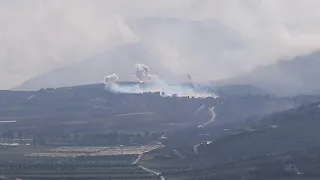 Smoke and explosions as Israel shells southern Lebanon following border incursion by militants