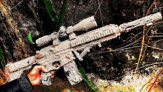 Restoration fossilized M416 abandoned in the wastelands | Restore the old M16 Primitive