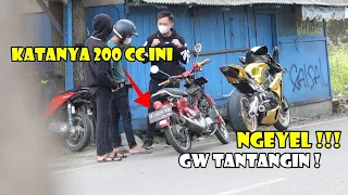 NANTANGIN YANG LAGI LIARAN ! BEAT 150CC & BEBEK 200CC VS CBR 1000CC