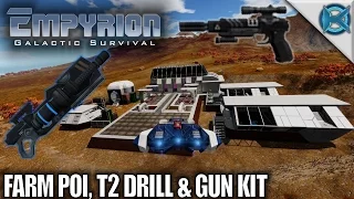 Empyrion Galactic Survival | Farm POI T2 Drill & Gun Kit | Let's Play Gameplay | Alpha 6 S11E04