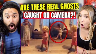 Are These REAL GHOSTS Caught on Camera? REACTION!! (Scary Slapped Ham Videos)