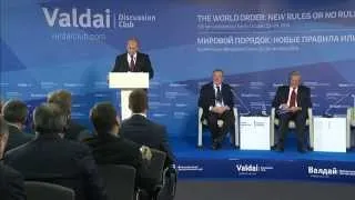 Владимир Путин на заседании международного дискуссионного клуба Валдай 2014