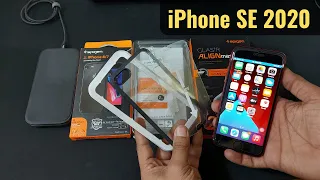 iPhone SE 2020 Screen Protector with Align Master and Ultra Hybrid Back Cover | How to Apply