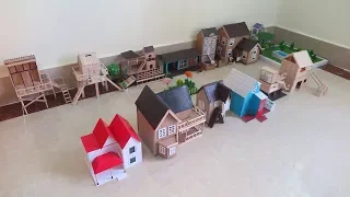 Amazing ! 13 Simple  Popsicle Stick  house - Cardboard House - School Project