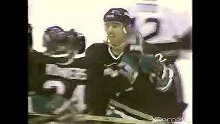 February 5, 1995 Los Angeles Kings VS Anaheim Mighty Ducks Period 3 Highlights