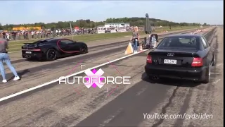 1300HP Audi S4B5 vs Bugatti Chiron