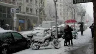 Gran nevada en Barcelona (L´Eixample)