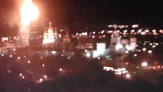 Video of fire at Novodevichy Monastery Moscow