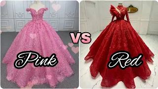 Pink glitter VS Red glitter/Dress👗/Heels👠/nail💅/Cake🎂✨🤗🤗 #youtubevideos #viral