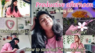 HOW TO SAVE HALF WASTED-DAY! *productive & self care*  cleaning my room, solo movie date & more !!!