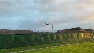 Raf Chinook landing at Mod St Athan