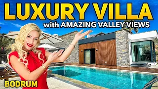 INSIDE A LUXURIOUS VILLA WITH AMAZING VALLEY VIEWS ! | BODRUM HOUSE TOUR