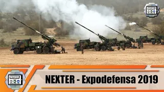 Nexter Systems ExpoDefensa 2019 with artillery systems 20mm automatic cannon ammunition and robots