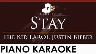 The Kid LAROI, Justin Bieber - Stay - HIGHER Key (Piano Karaoke Instrumental)