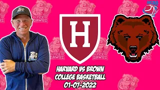 Harvard vs Brown 1/7/22 College Basketball Free Pick CBB Betting Tips