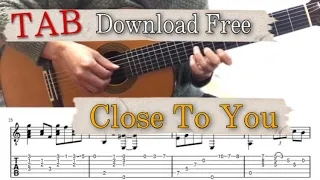 [TAB]Close To You/Burt Bacharach(Fingerstyle Guitar)