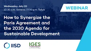 How to Synergize the Paris Agreement and the 2030 Agenda for Sustainable Development