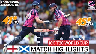 England vs Scotland ICC T20 World Cup 2024 6th Match Highlights 2024 | ENG vs SCO 6th T20 Highlights