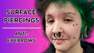 Surface Piercings | Anti-Eyebrows (Both Sides) 🖤💚