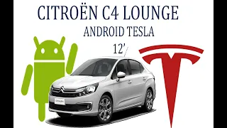 Multimídia estilo Tesla Android para Citroen C4 Lounge 2.0