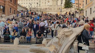 Италия Рим шопинг и туристы  Italia Roma piazza Spagna