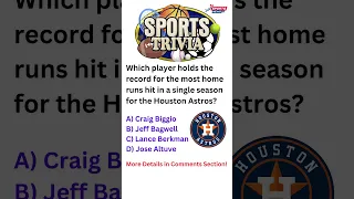 Which player holds the record for the most home runs hit in a single season for the Houston Astros?