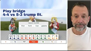 4-4 vs 5-3 trump fit in bridge