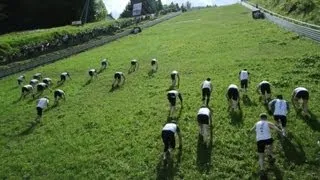 Mountain running race up a ski jump - Red Bull 400 Kulm 2013