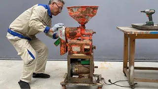 💡Fully Restoration Butterfly Wings Rice Milling Machine 6N2018 Old Rusted // Old Peeler Restoration