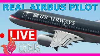 Real Airbus Pilot Flies the Fenix A320 Live! Denver to LAX MSFS