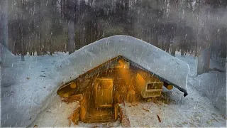 BUILD A LOG CABIN UNDERGROUND DURING STRONG WINDS. A COZY DUGOUT IN BAD WEATHER