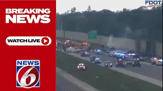 WATCH LIVE: I-75 shuts down in Florida after plane slams into vehicle, sparking fire