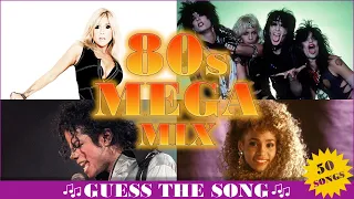 50 HITS of the 80s - MEGA MIX! | MUSIC QUIZ | Guess the song