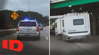 Chaotic R.V. Chase: Thief Steals and Joyrides Motor Home with Flat Tires | Crimes Gone Viral