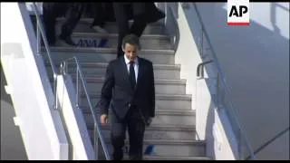 Sarkozy arrives for quake and nuclear crisis talks with Kan