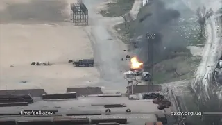 Ukrainians Hit a Russian mortar position in Mariupol