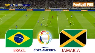 BRAZIL vs JAMAICA - COPA AMERICA 2024 - FULL MATCH ALL GOALS | PES GAMEPLAY PC