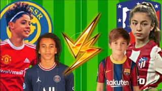 Ronaldo JR - Ethan Mbappe 🆚 Messi JR - Delfina Suarez ✨