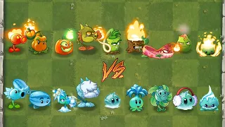 Plants Vs Zombies 2 9 Plantas Gélidas Vs 9 Plantas de Fuego