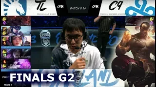 Team Liquid vs Cloud 9 - Game 2 | Grand Finals S8 NA LCS Summer 2018 | TL vs C9 G2