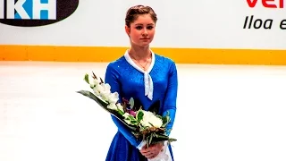 Юлия Липницкая. Церемония награждения. Финляндия Трофи 2015 / Yulia Lipnitskaya. Victory ceremony