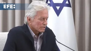 Michael Douglas arremete contra protestas pro-palestinas en su visita a Israel