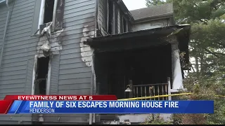 Henderson family narrowly escapes house fire