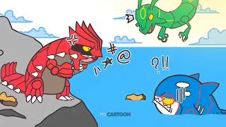 Rayquaza , Groudon and Kyogre in a Pathetic Drama Argument !! Pocartoon