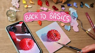 Raspberry TUTORIAL ✦ Back to Basics with OIL PAINTING Alla Prima