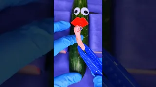 Remove Worm from Cucumber's Stomach! 🐛 ASMR Funny Fruit Surgery 🔪 🥒 #shorts #funnyshorts #animation
