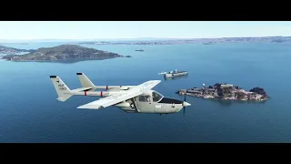 C337 Skymaster II - Carrier Takeoff & Landing (short-clip) ★ FLIGHT SIMULATOR Deutsch