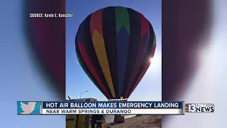 Hot air balloon makes emergency landing