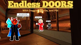 Blue Doggie plays Endless doors! (FT. Charlie and PB!) (Roblox Video!) (GAMEPLAY!)